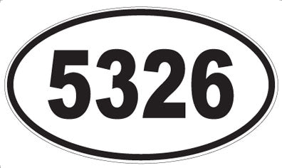 5326 - Oval Sticker