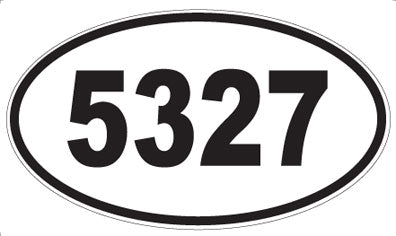 5327 - Oval Sticker