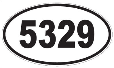 5329 - Oval Sticker