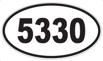5330 - Oval Sticker
