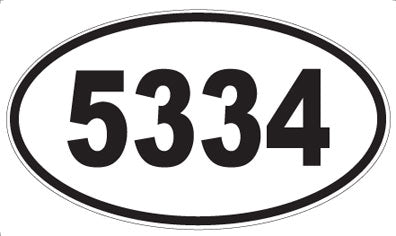 5334 - Oval Sticker