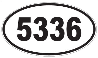 5336 - Oval Sticker