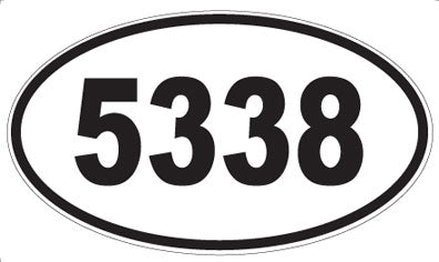 5338 - Oval Sticker