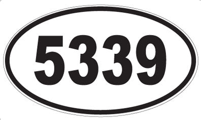 5339 - Oval Sticker