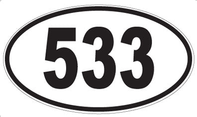 533 - Oval Sticker