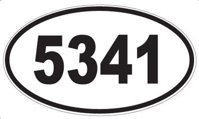 5341 - Oval Sticker