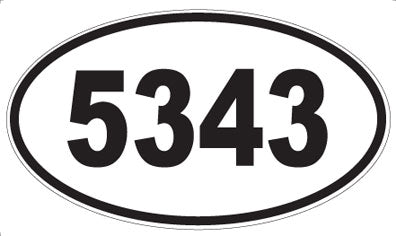 5343 - Oval Sticker