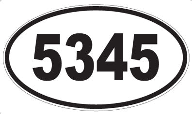 5345 - Oval Sticker