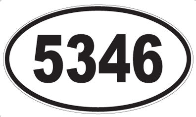 5346 - Oval Sticker