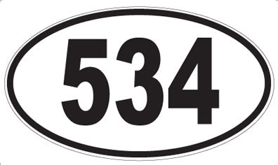 534 - Oval Sticker