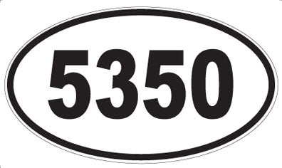 5350 - Oval Sticker