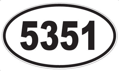 5351 - Oval Sticker