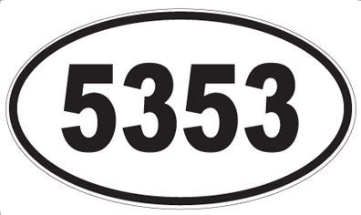 5353 - Oval Sticker