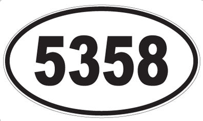5358 - Oval Sticker