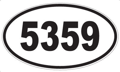 5359 - Oval Sticker