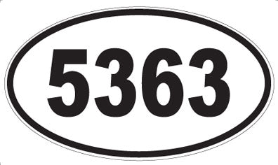 5363 - Oval Sticker