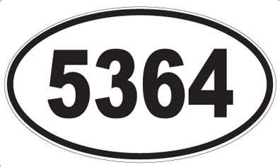 5364 - Oval Sticker