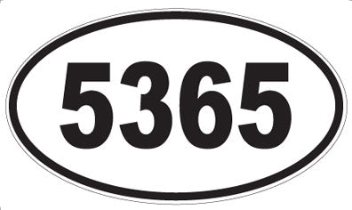 5365 - Oval Sticker
