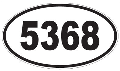5368 - Oval Sticker