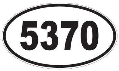 5370 - Oval Sticker