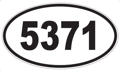 5371 - Oval Sticker