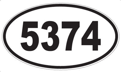 5374 - Oval Sticker