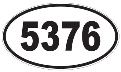 5376 - Oval Sticker