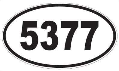 5377 - Oval Sticker