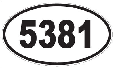 5381 - Oval Sticker