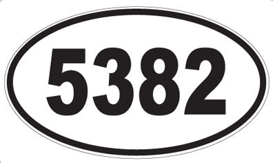 5382 - Oval Sticker