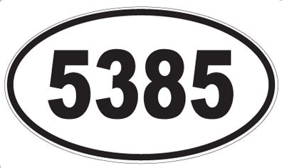 5385 - Oval Sticker