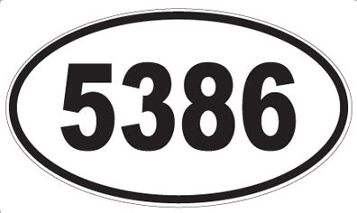 5386 - Oval Sticker
