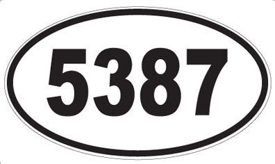 5387 - Oval Sticker