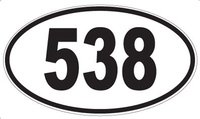 538 - Oval Sticker