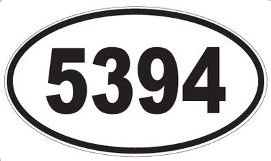 5394 - Oval Sticker