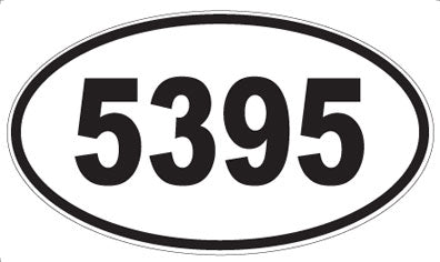 5395 - Oval Sticker