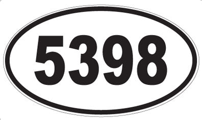 5398 - Oval Sticker