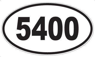 5400 - Oval Sticker