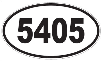5405 - Oval Sticker