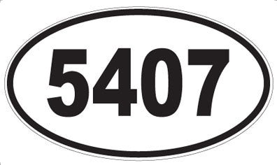 5407 - Oval Sticker