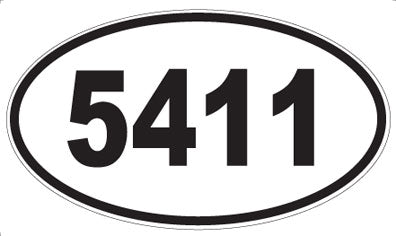 5411 - Oval Sticker