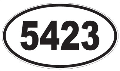 5423 - Oval Sticker