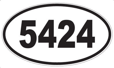 5424 - Oval Sticker