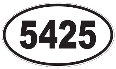 5425 - Oval Sticker