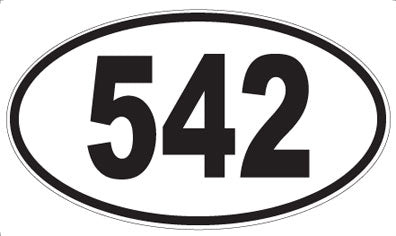 542 - Oval Sticker