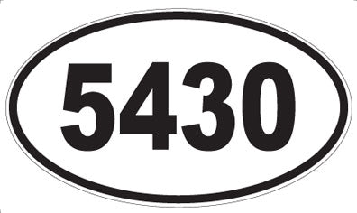 5430 - Oval Sticker