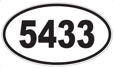 5433 - Oval Sticker