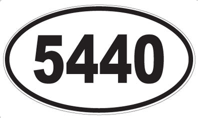 5440 - Oval Sticker