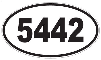 5442 - Oval Sticker
