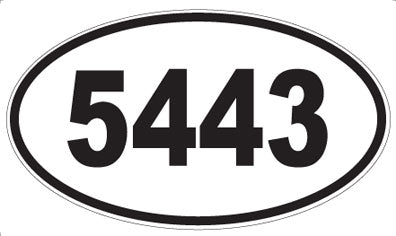5443 - Oval Sticker
